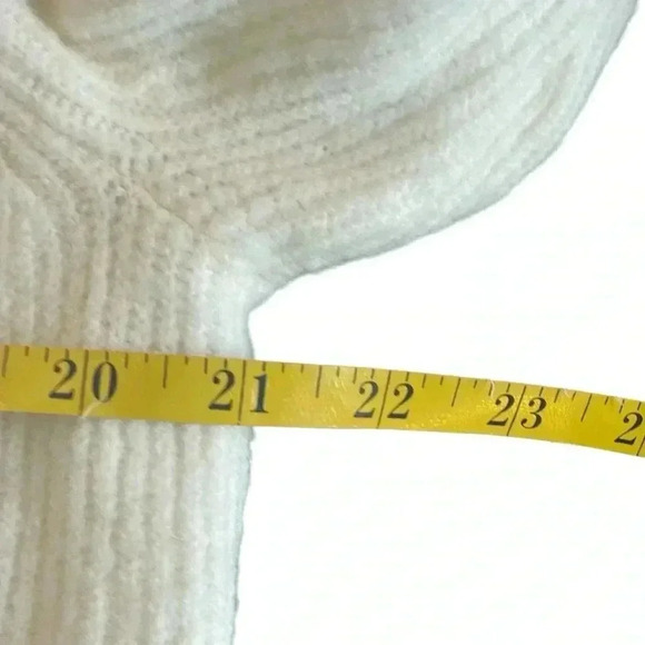 LOFT Ivory Soft Turtleneck Sweater Small Stretch Oversized Comfy Office Neutral - Picture 4 of 8